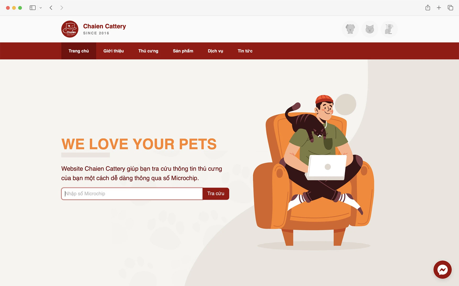 Ảnh chụp màn hình của Chaien Cattery